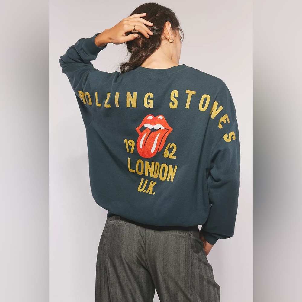 Free People/DAYDREAMER Rolling Stones UK Crewneck👅🎸🤘🏽